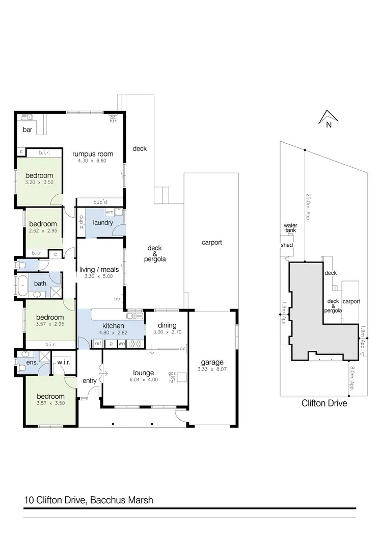 Floorplan of Homely house listing, 10 Clifton Drive, Bacchus Marsh VIC 3340
