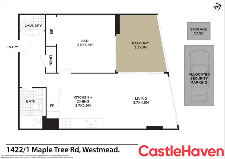 Floorplan of Homely apartment listing, 1422/1 Maple Tree Road, Westmead NSW 2145
