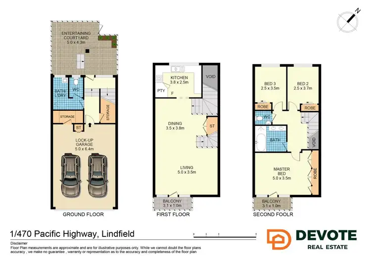 Floorplan of Homely townhouse listing, 1/470 Pacific Highway, Lindfield NSW 2070