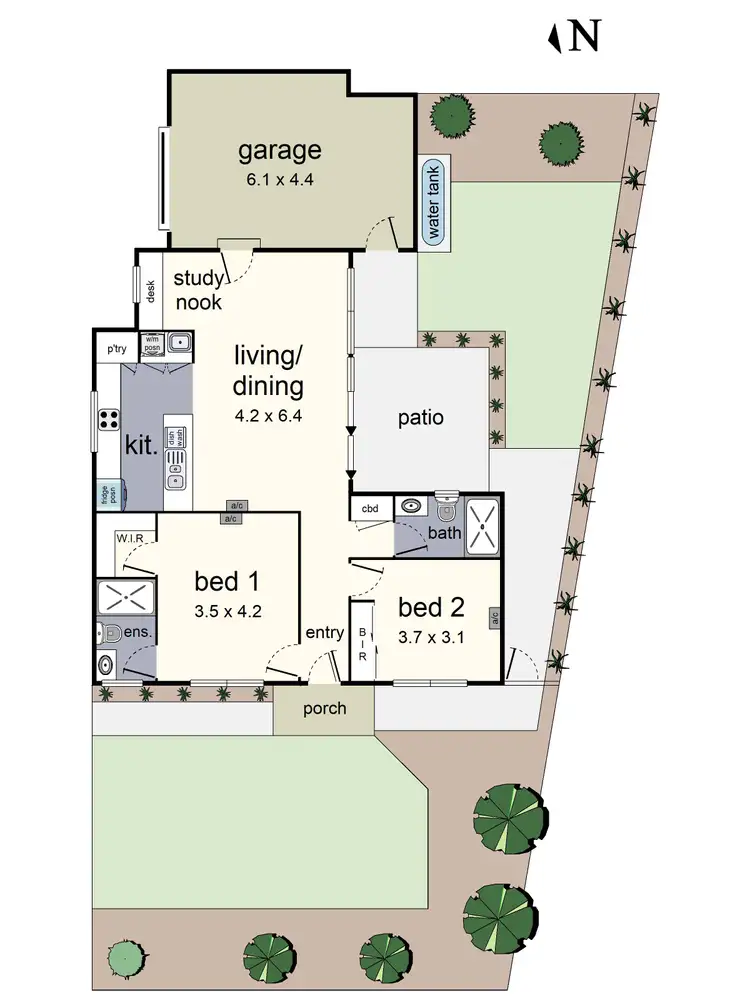 Floorplan of Homely unit listing, 1/3 East Court, Croydon VIC 3136