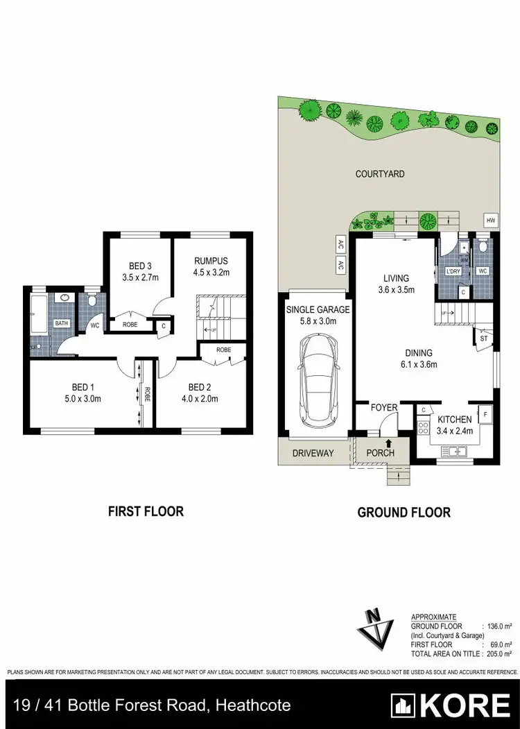 Floorplan of Homely townhouse listing, 19/41 Bottle Forest Road, Heathcote NSW 2233