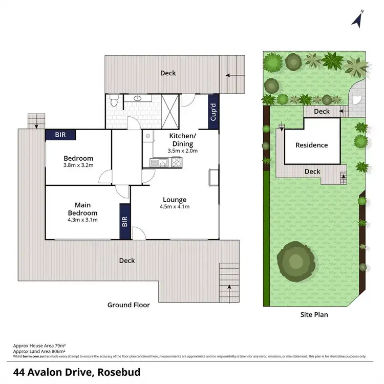 Floorplan of Homely house listing, 44 Avalon Drive, Rosebud VIC 3939