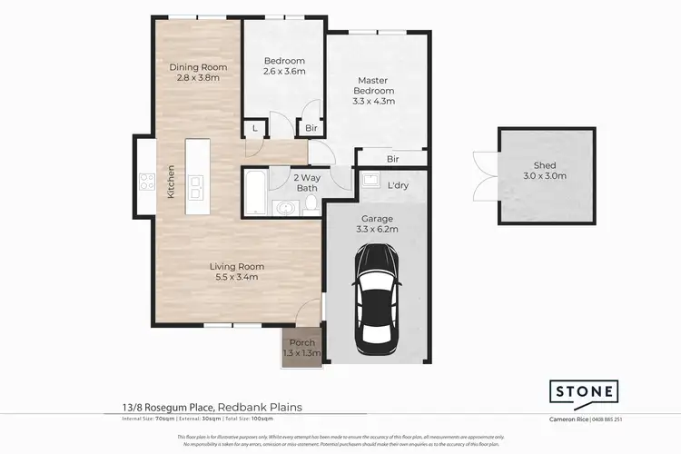 Floorplan of Homely unit listing, 13/8 Rosegum Place, Redbank Plains QLD 4301