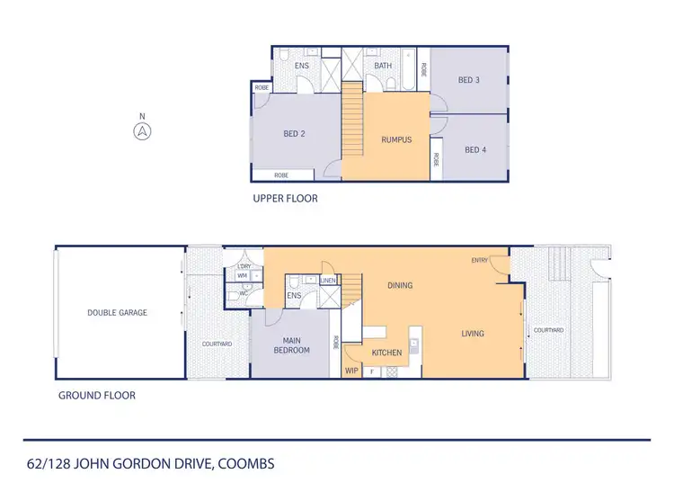 Floorplan of Homely townhouse listing, 62/128 John Gordon Drive, Coombs ACT 2611