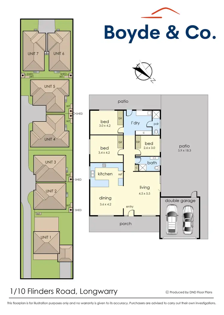 Floorplan of Homely unit listing, 1/10 Flinders Road, Longwarry VIC 3816