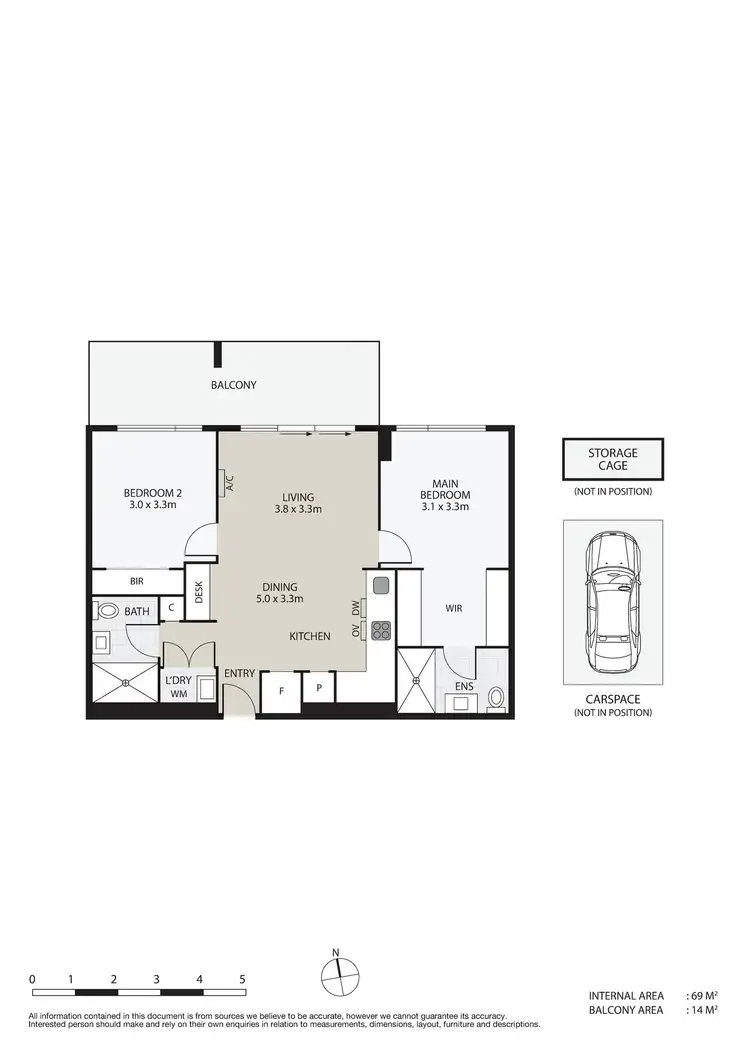 Floorplan of Homely apartment listing, 304/18 Lomandra Drive, Clayton South VIC 3169