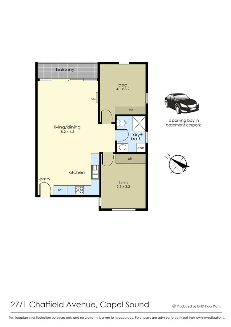Floorplan of Homely apartment listing, 27/1 Chatfield Avenue, Capel Sound VIC 3940