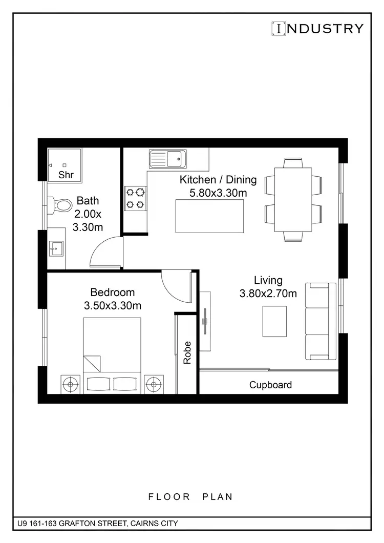 Floorplan of Homely unit listing, 9/161-163 Grafton Street, Cairns City QLD 4870