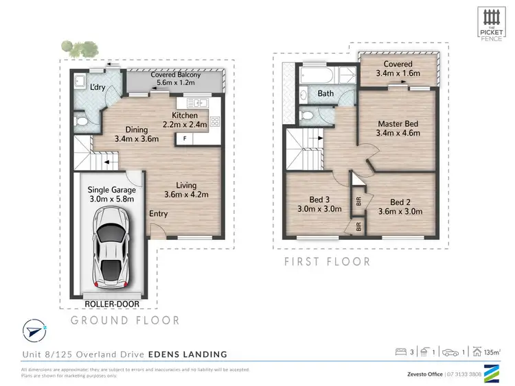 Floorplan of Homely townhouse listing, 8/125 Overland Drive, Edens Landing QLD 4207