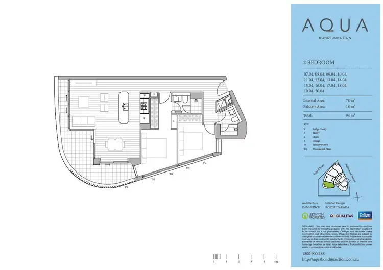 Floorplan of Homely apartment listing, 804/241 Oxford Street, Bondi Junction NSW 2022
