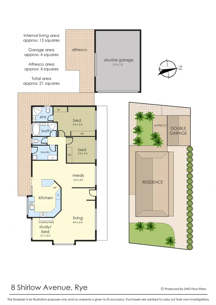 Floorplan of Homely house listing, 8 Shirlow Avenue, Rye VIC 3941