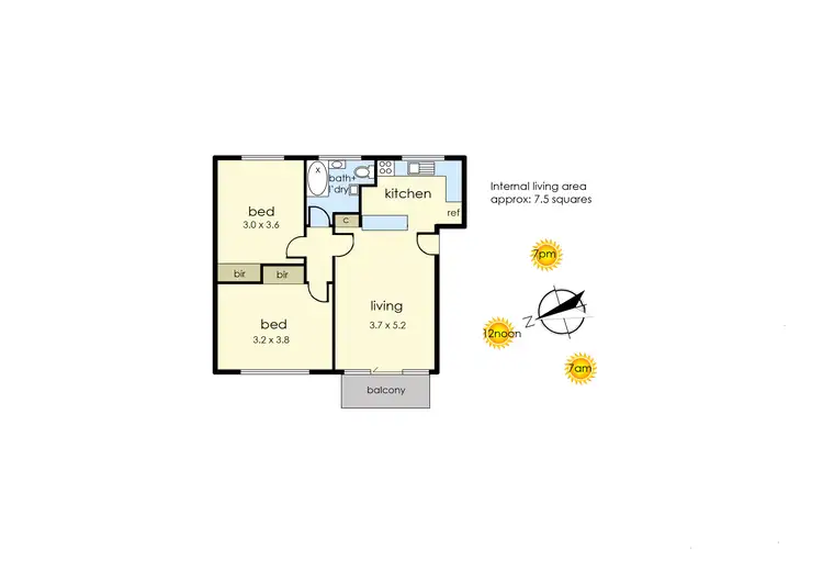 Floorplan of Homely unit listing, 7/9 Towerhill Road, Frankston South VIC 3199