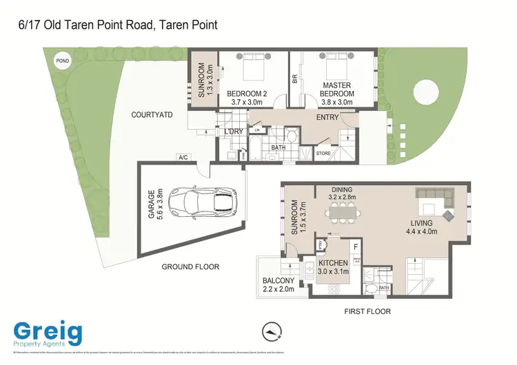 Floorplan of Homely townhouse listing, 6/17-21 Old Taren Point Road, Taren Point NSW 2229