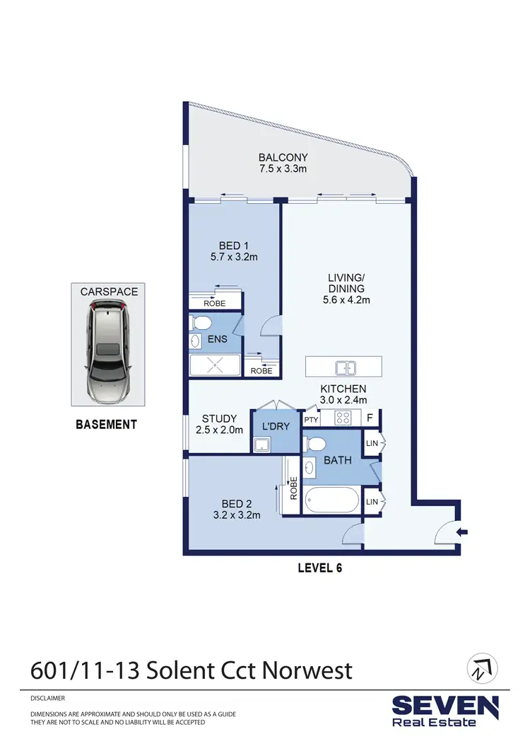 Floorplan of Homely apartment listing, 601/11 Solent Circuit, Norwest NSW 2153