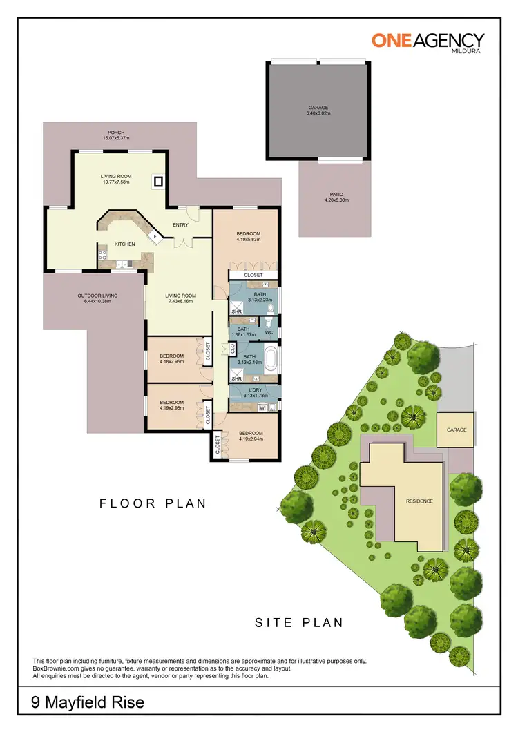 Floorplan of Homely house listing, 9 Mayfield Rise, Mildura VIC 3500