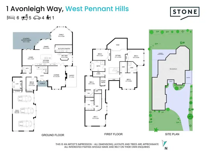 Floorplan of Homely house listing, 1 Avonleigh Way, West Pennant Hills NSW 2125