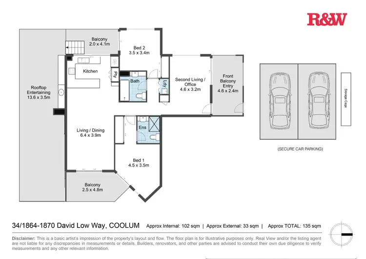 Floorplan of Homely unit listing, 34/1864-1870 David Low Way, Coolum Beach QLD 4573