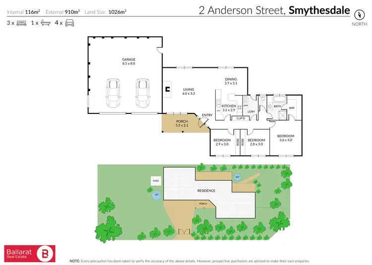 Floorplan of Homely house listing, 2 Anderson Street, Smythesdale VIC 3351