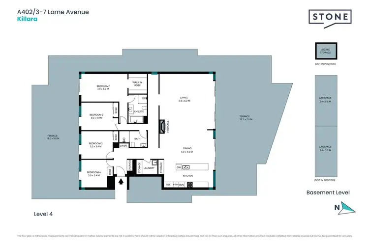 Floorplan of Homely apartment listing, A402/3-7 Lorne Avenue, Killara NSW 2071