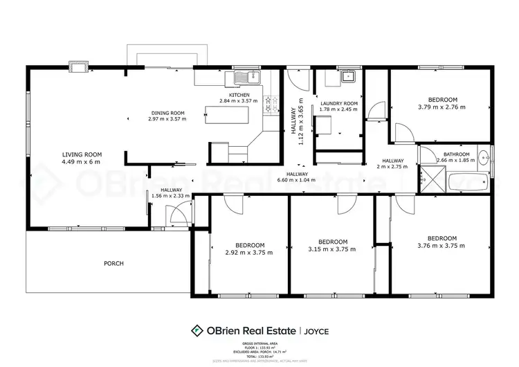 Floorplan of Homely house listing, 88 Docker Street, Wangaratta VIC 3677