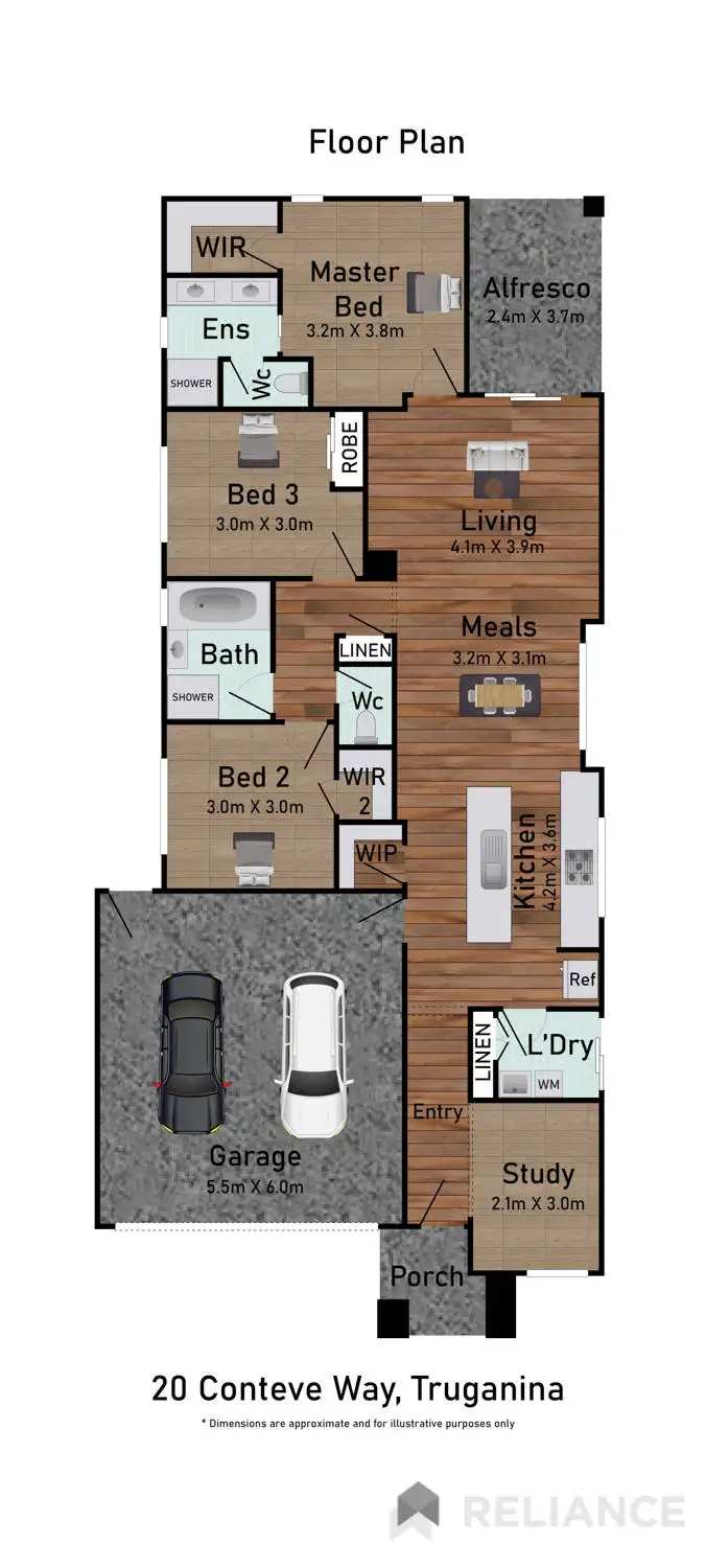 Floorplan of Homely house listing, 20 Conteve Way, Truganina VIC 3029