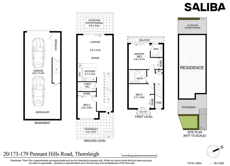 Floorplan of Homely townhouse listing, 20/2 Nelson Street, Thornleigh NSW 2120