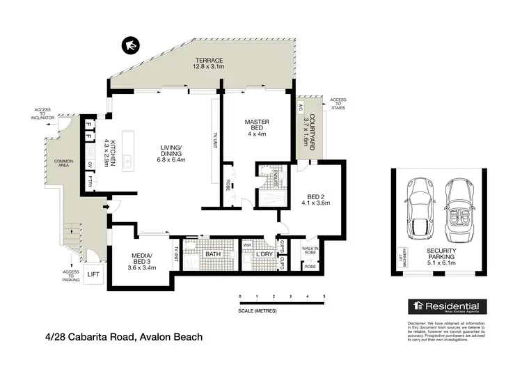 Floorplan of Homely unit listing, 4/28 Cabarita Road, Avalon Beach NSW 2107