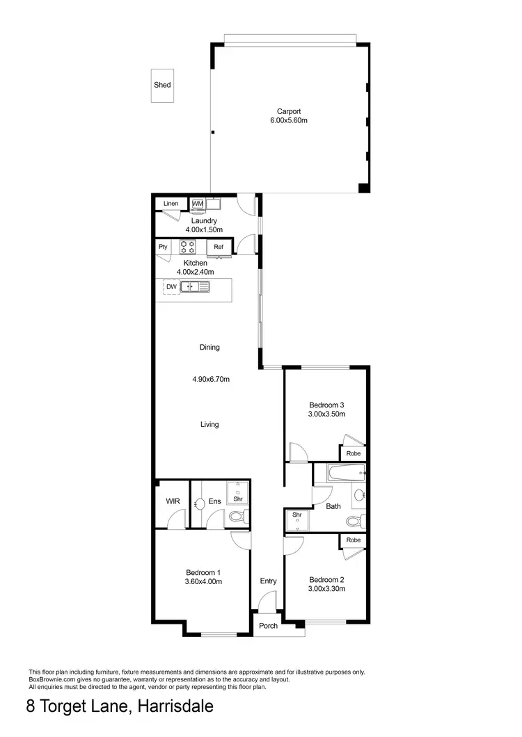 Floorplan of Homely house listing, 8 Torget Lane, Harrisdale WA 6112