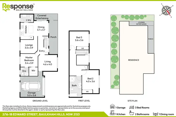 Floorplan of Homely townhouse listing, 2/16-18 Edward Street, Baulkham Hills NSW 2153
