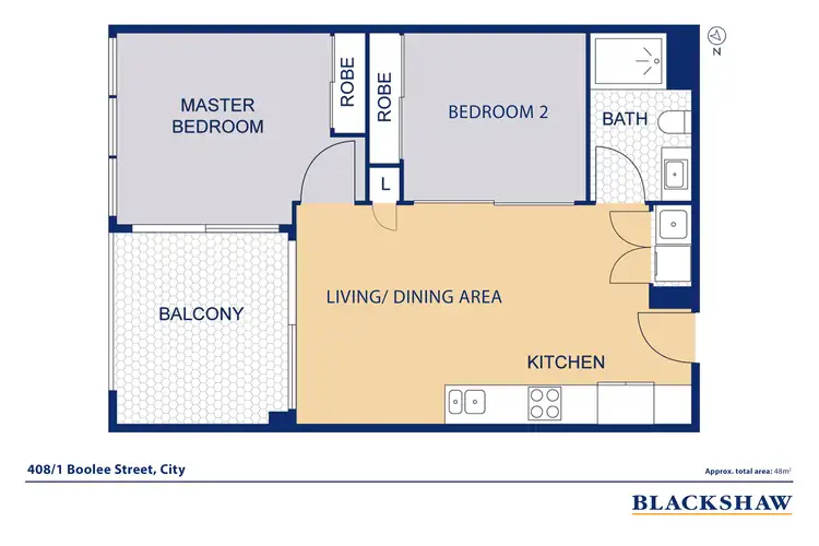 Floorplan of Homely apartment listing, 408/1 Boolee Street, Reid ACT 2612