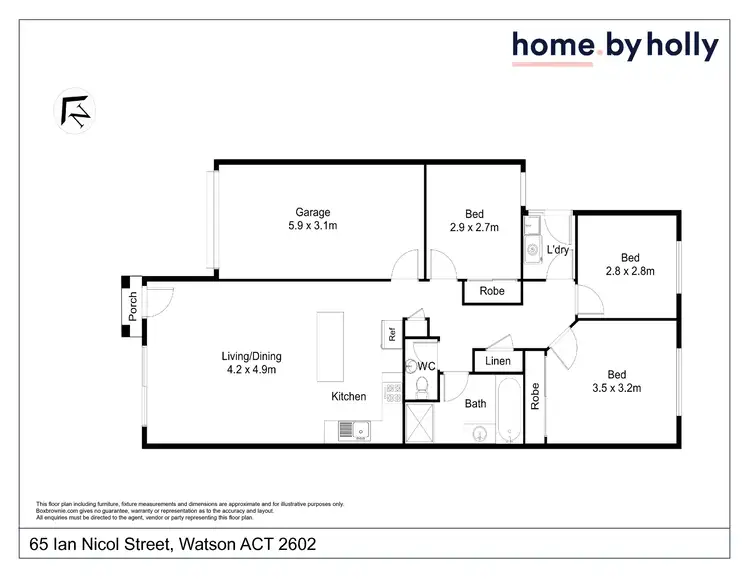 Floorplan of Homely house listing, 65 Ian Nicol Street, Watson ACT 2602