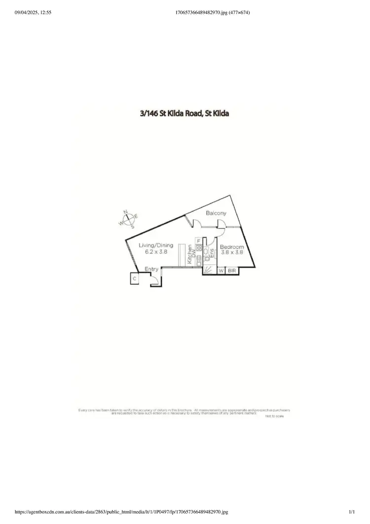 Floorplan of Homely apartment listing, 3/146 St Kilda Road, St Kilda VIC 3182