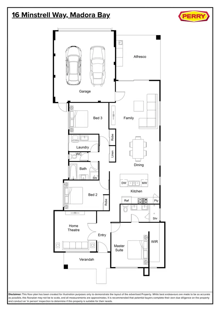 Floorplan of Homely house listing, 16 Minstrell Way, Madora Bay WA 6210