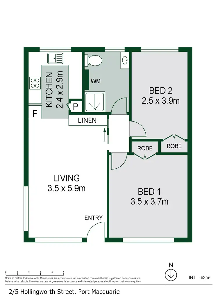 Floorplan of Homely unit listing, 2/5 Hollingworth Street, Port Macquarie NSW 2444