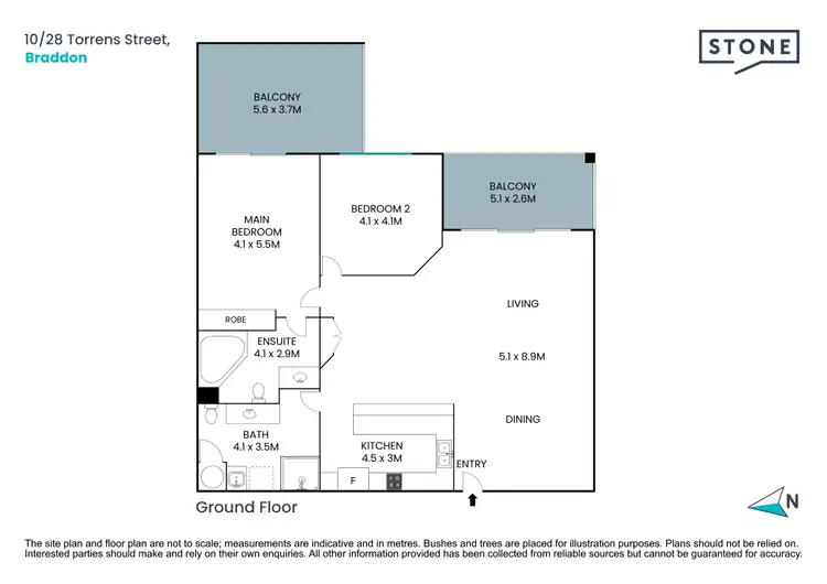 Floorplan of Homely apartment listing, 10/28 Torrens Street, Braddon ACT 2612
