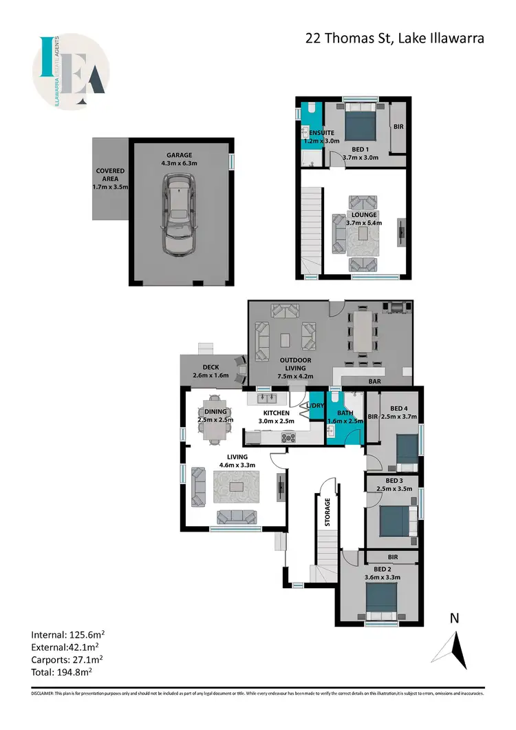 Floorplan of Homely house listing, 22 Thomas Street, Lake Illawarra NSW 2528