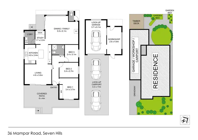 Floorplan of Homely house listing, 36 Marnpar Road, Seven Hills NSW 2147