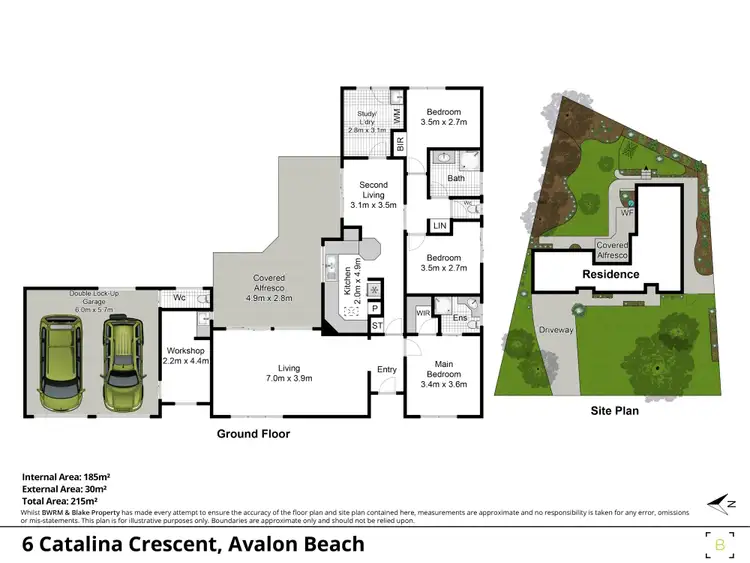 Floorplan of Homely house listing, 6 Catalina Crescent, Avalon Beach NSW 2107