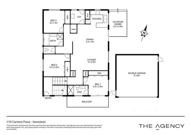Floorplan of Homely townhouse listing, 1/10 Cartiere Place, Newstead TAS 7250