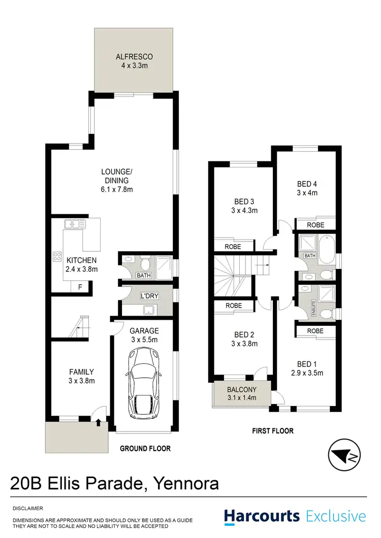 Floorplan of Homely semi-detached listing, 20B Ellis Parade, Yennora NSW 2161