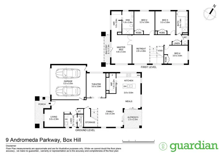 Floorplan of Homely house listing, 9 Andromeda Parkway, Box Hill NSW 2765