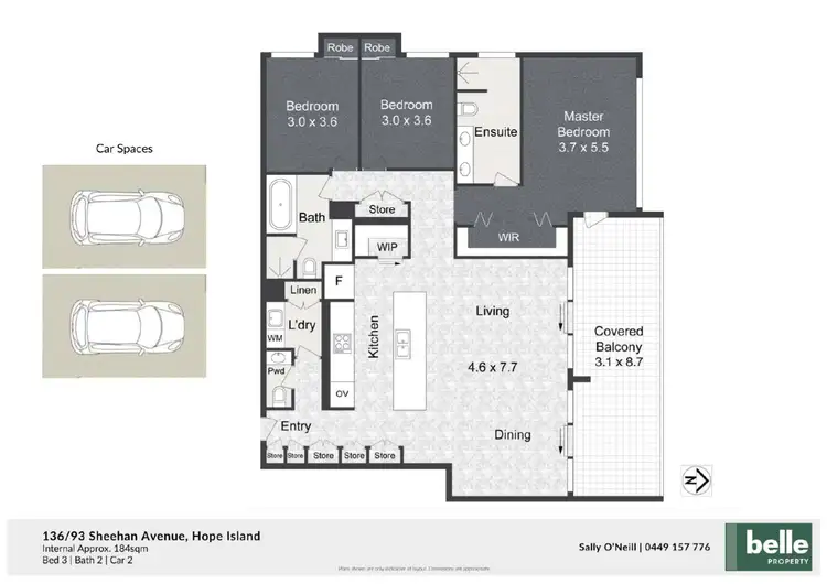Floorplan of Homely apartment listing, 136/93 Sheehan Avenue, Hope Island QLD 4212