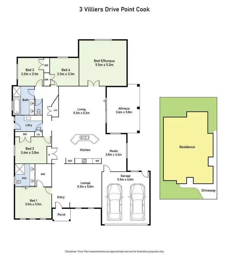Floorplan of Homely house listing, 3 Villiers Drive, Point Cook VIC 3030