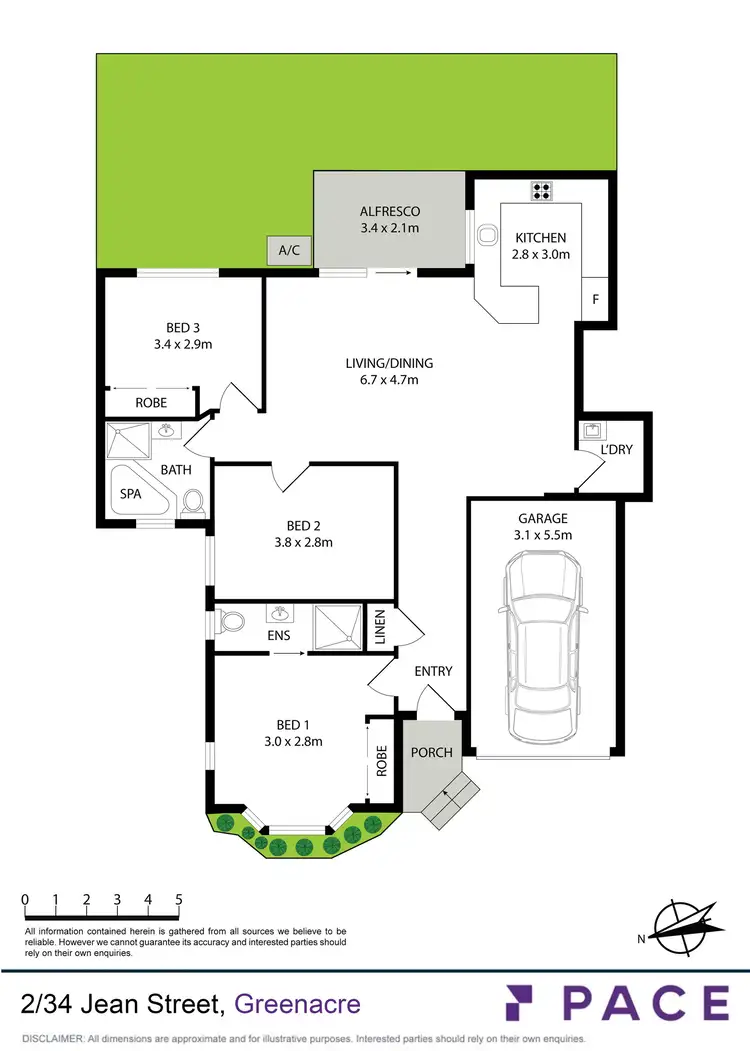 Floorplan of Homely villa listing, 2/34 Jean Street, Greenacre NSW 2190