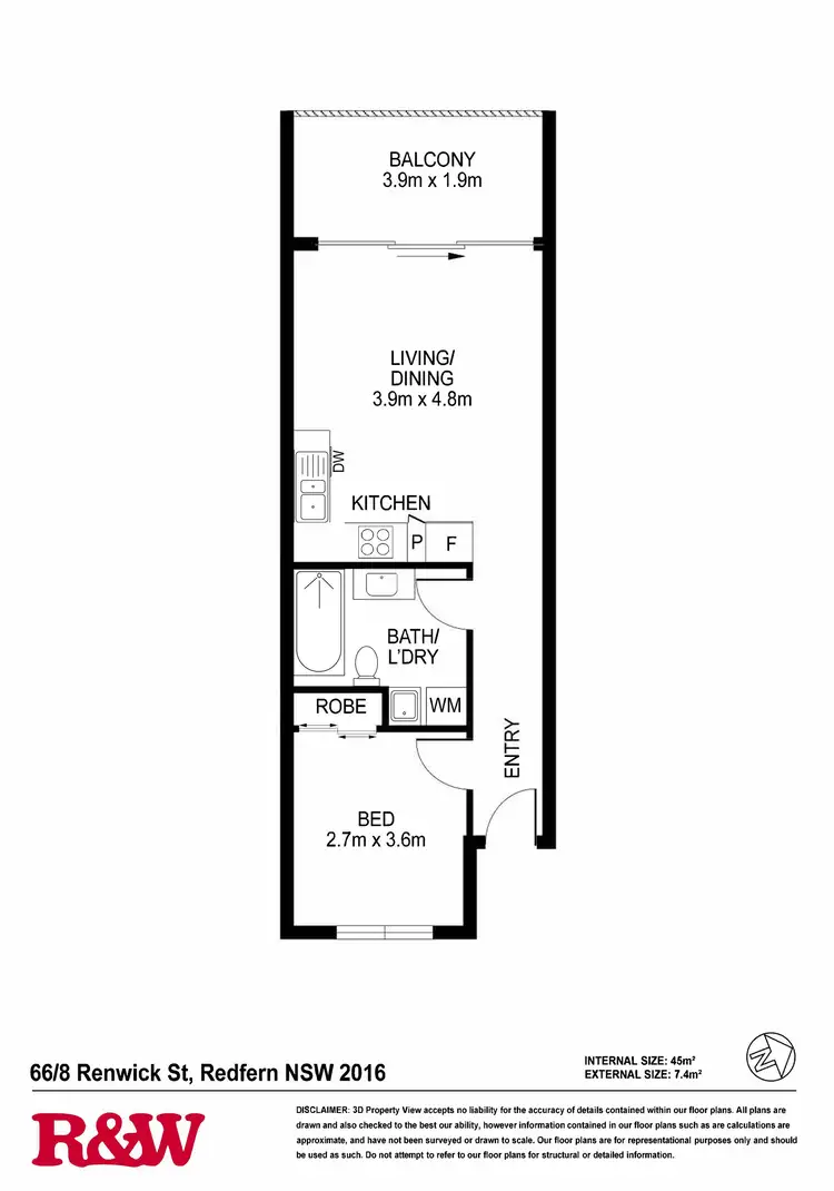 Floorplan of Homely apartment listing, 66/21 Regent Street, Redfern NSW 2016