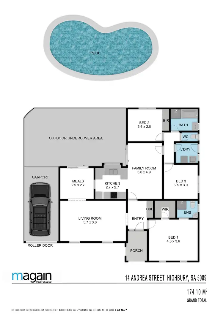 Floorplan of Homely house listing, 14 Andrea Street, Highbury SA 5089