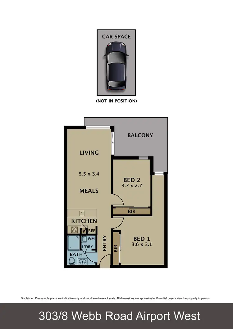 Floorplan of Homely apartment listing, 303/8 Webb Road, Airport West VIC 3042