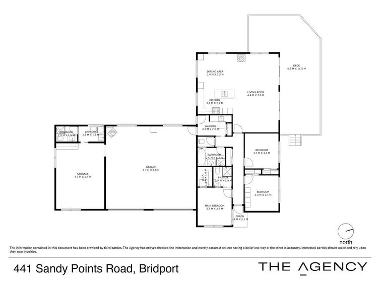 Floorplan of Homely house listing, 441 Sandy Points Road, Bridport TAS 7262