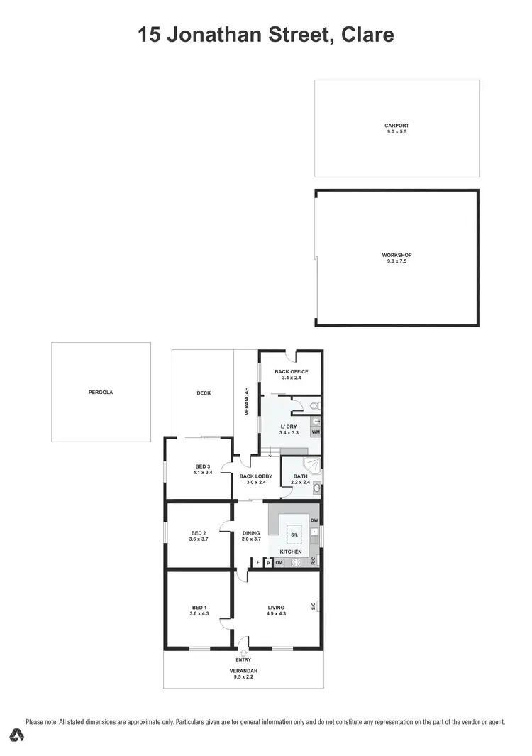 Floorplan of Homely house listing, 15 Jonathon Street, Clare SA 5453