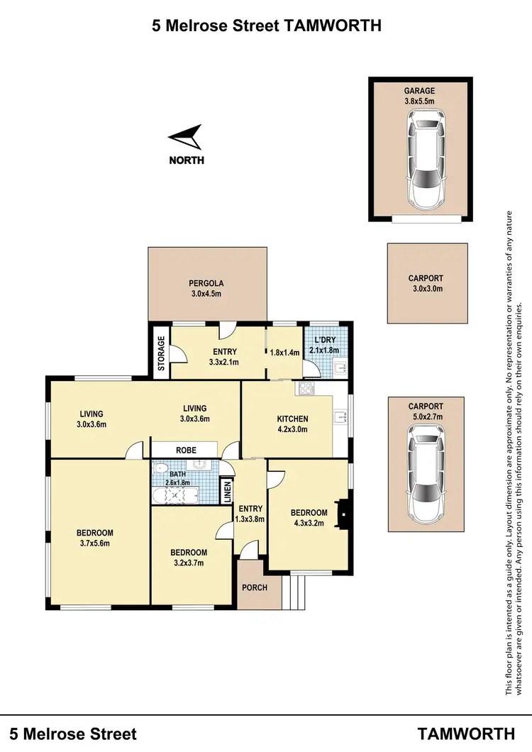 Floorplan of Homely house listing, 5 Melrose Street, Tamworth NSW 2340